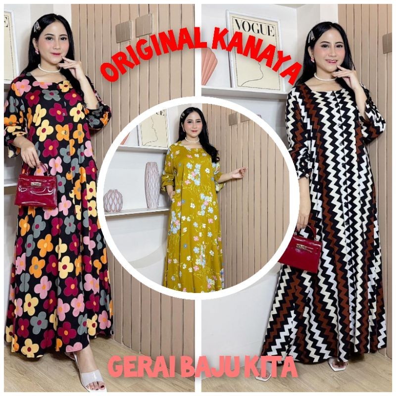 JASMINE DRESS BY KANAYA/DRESS RAYON PREMIUM/LONG DRESS RAYON VISCOSE/DASTER PANJANG KANAYA/HOMEDRESS