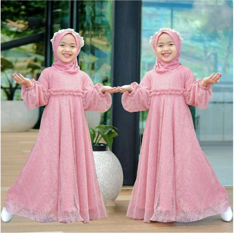 Dress Muslim Anak Perempuan Umur 2 Tahun 3 12 4 1 Baju Muslimah Remaja Pakaian Syari Ank Setelan Gmi