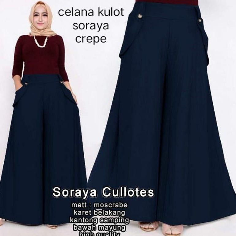 Celana Kulot Soraya / Celana Kulot Crepe / Celana Kulot Jumbo / Celana Kulot Wanita / Celana Kulot /