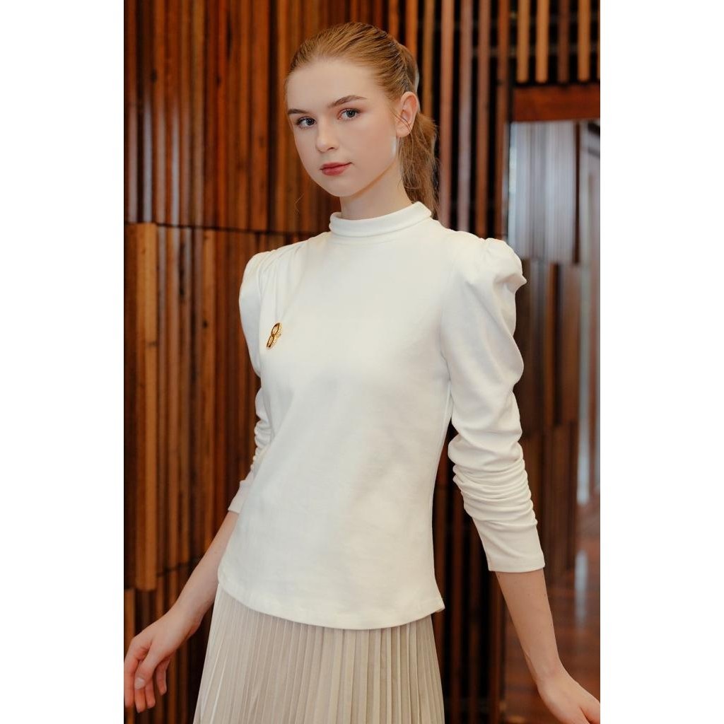 Benang Jarum - Zora Puff Sleeve - White