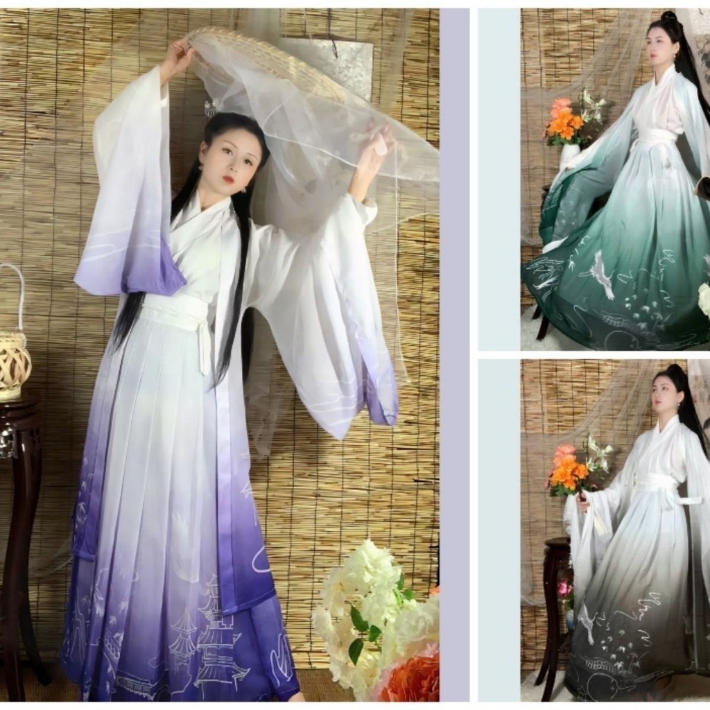 Dance Dress Dress Couple Hanfu Value Ancient Style Han Chinese Clothing a Set of Female Couple