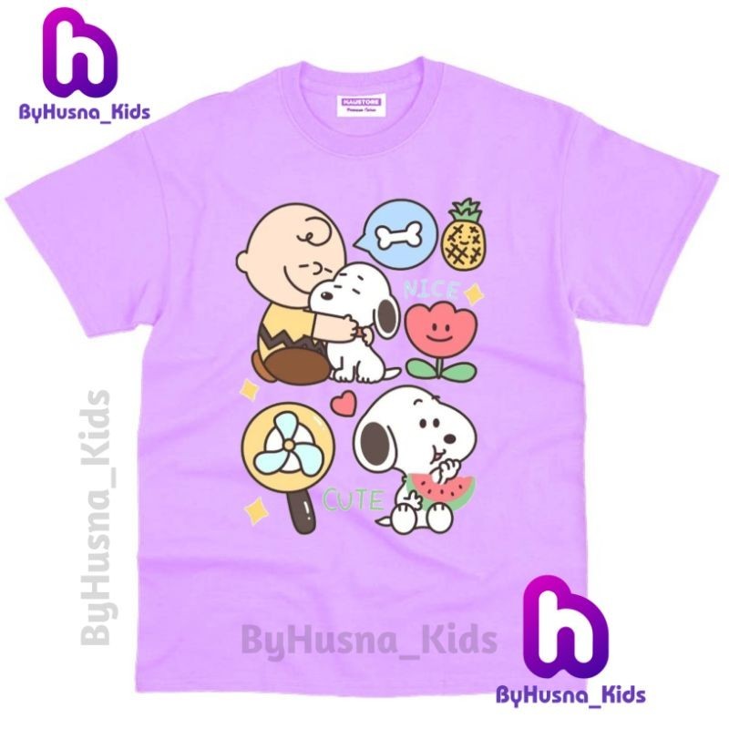 BAJU ANAK KAOS ANAK SNOOPY ATASAN ANAK PEREMPUAN ANAK CEWEK UNISEX PAKAIAN ANAK BAHAN PREMIUM