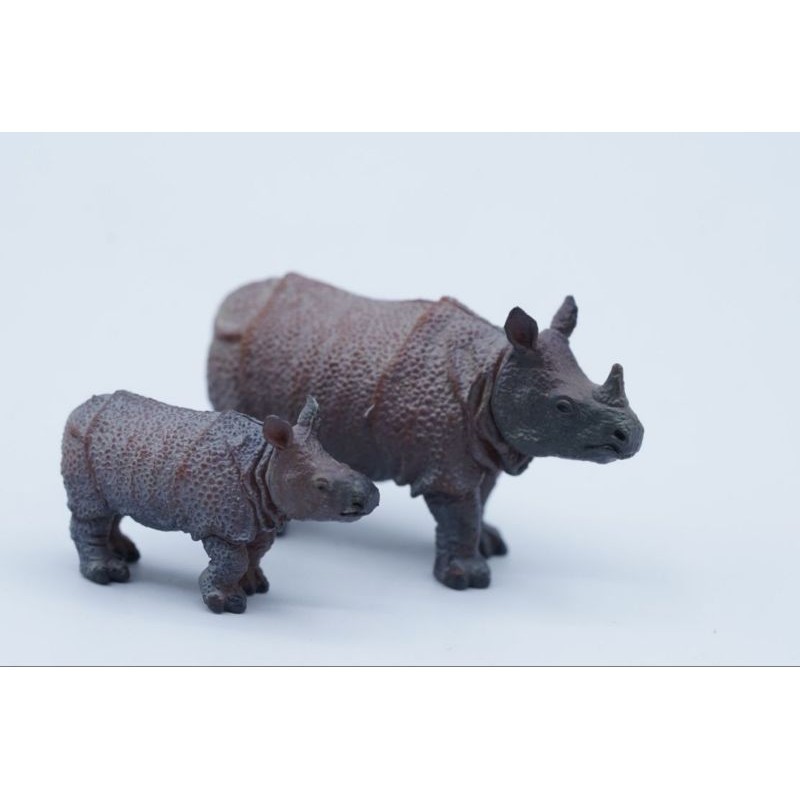 Badak Rhino Rhinoceros Binatang Animal Figure Pajangan Mainan Koleksi Figurine