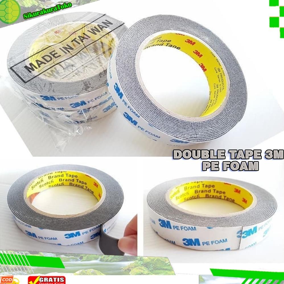 

(SKR) Double Tape 3M Pe Foam / Solasi Bolak Balik BB Busa 20mm X 4m