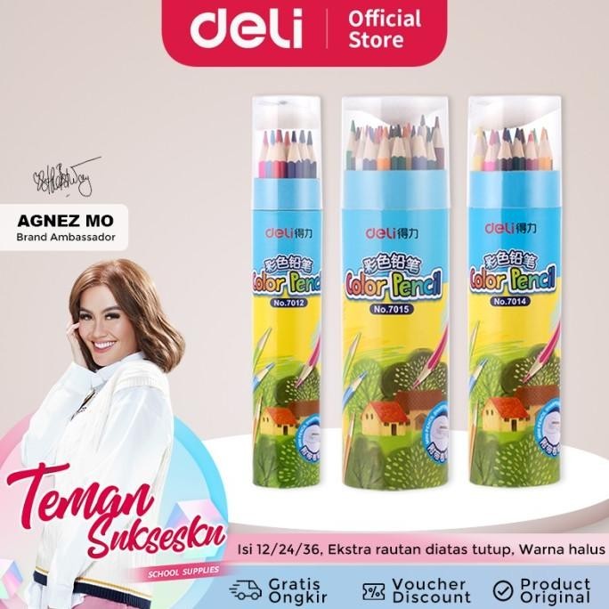 

Model baru - Deli Pensil Warna Youku Warna Cerah Bentuk Heksagonal 36 Warna 7015