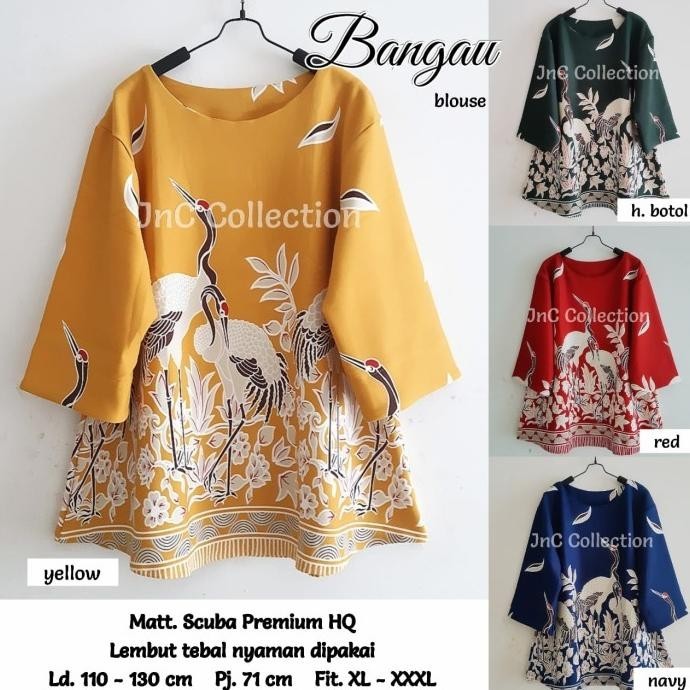 Atasan Jumbo Scuba Bangau Blouse