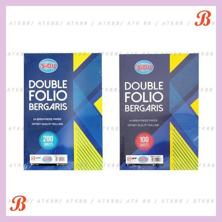 

| PGT | KERTAS/DOUBLE FOLIO BERGARIS SIDU 200 SHEETS