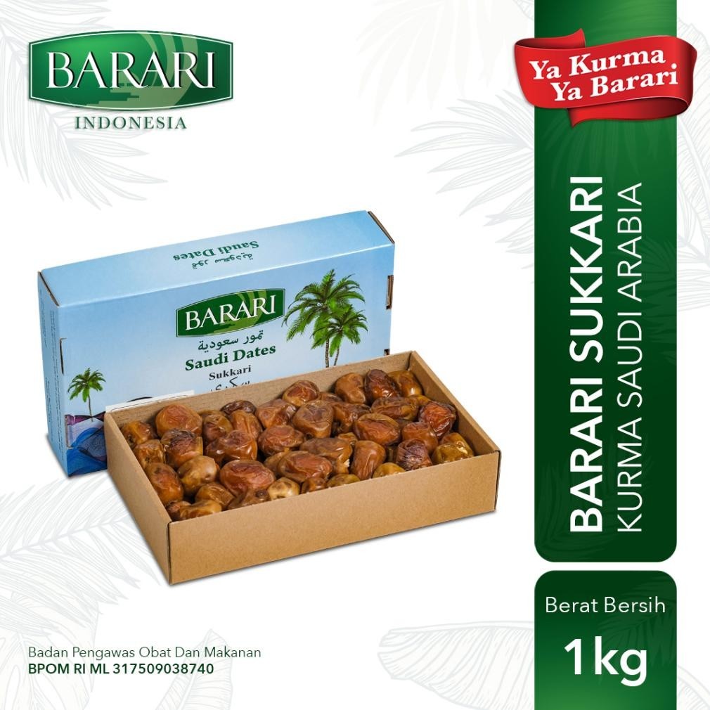 

Tersedia Promo!! Kurma Barari Sukkari 1Kg Saudi Arabia