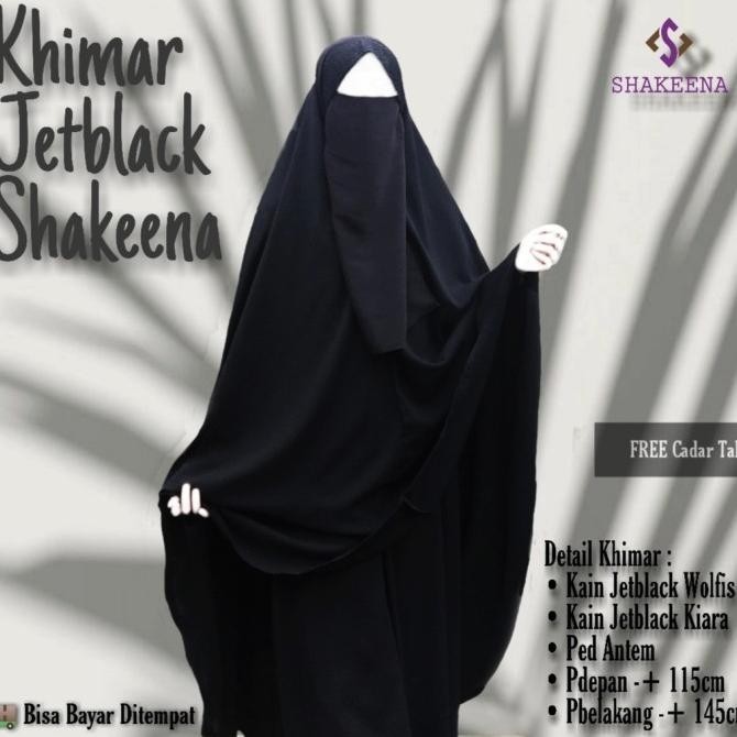 Jilbab Jumbo Syari Jet Black / Jilbab Jumbo Jet Black