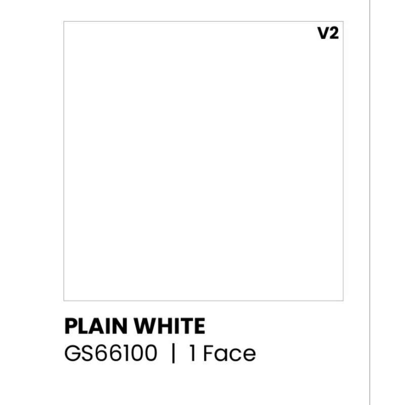 GRANIT GLOSSY POLOS PUTIH PLAIN WHITE GS66100 UKURAN 60X60 BY SUNPOWER