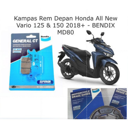 Ready Kampas Rem Bendix Vario Led new 125 150 Genio Depan belakang Tokico FI