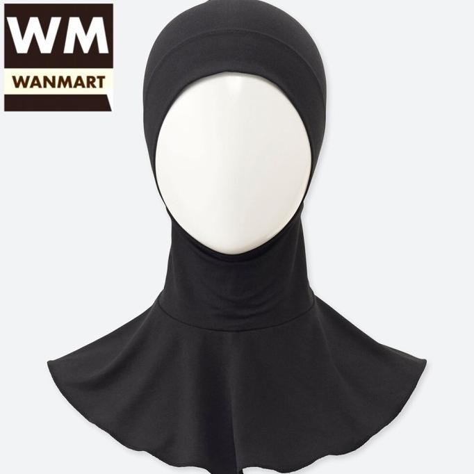 Uniqlo Airism Hana Tajima Bandana Dalaman Hijab Jilbab Black Hitam