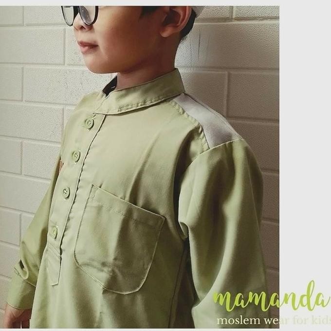 Koko Anak Baju Muslim Anak Laki-Laki 4-12Thn Lucu Murah Mamanda Sage 2