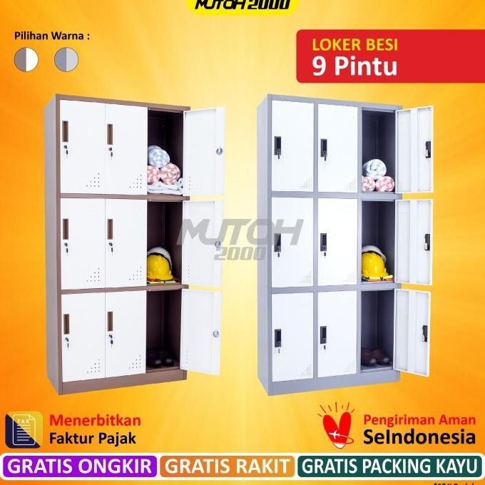 

Lemari Loker Locker Besi 9 Pintu Full Plat Terbaik