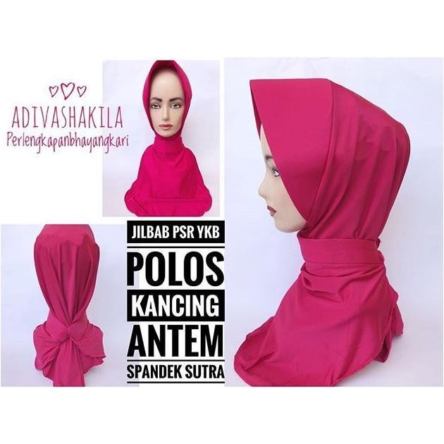 Jilbab Psr Yayasan Kemala Bhayangkari Ykb Antem Polos Kancing