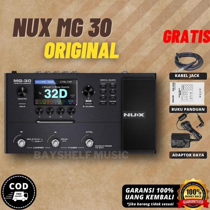 Efek Gitar Nux Mg 30 Original Effect Gitar Elektrik Listrik Pedal