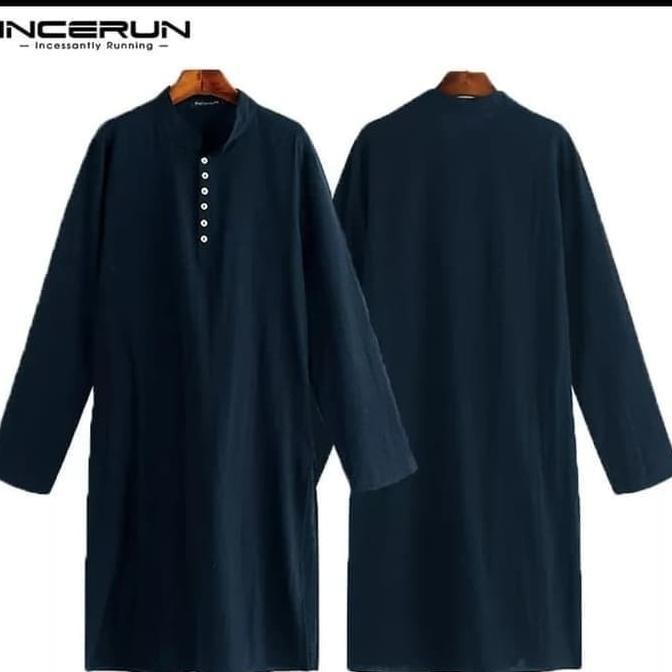 Baju Koko India Kemeja Muslim Pria / Kurta Kaftan Indian Robe Men