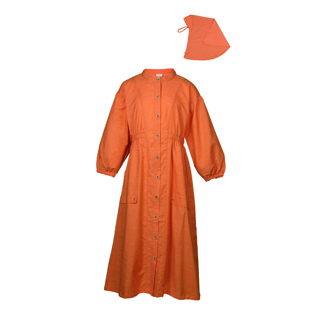 Pito Dito Girl Tangerine Dress Gamis Anak Orange
