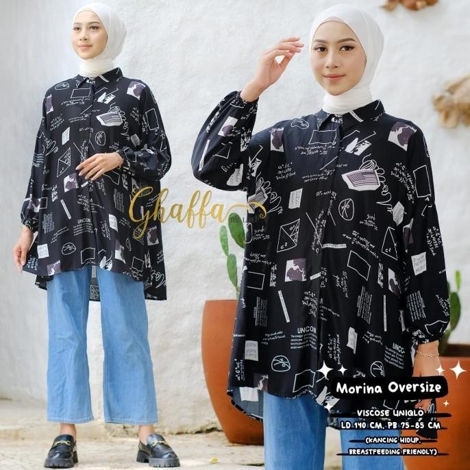 PromoAtasan Tunik Oversize Xxl Katun Rayon (2 Motif Pilihan)