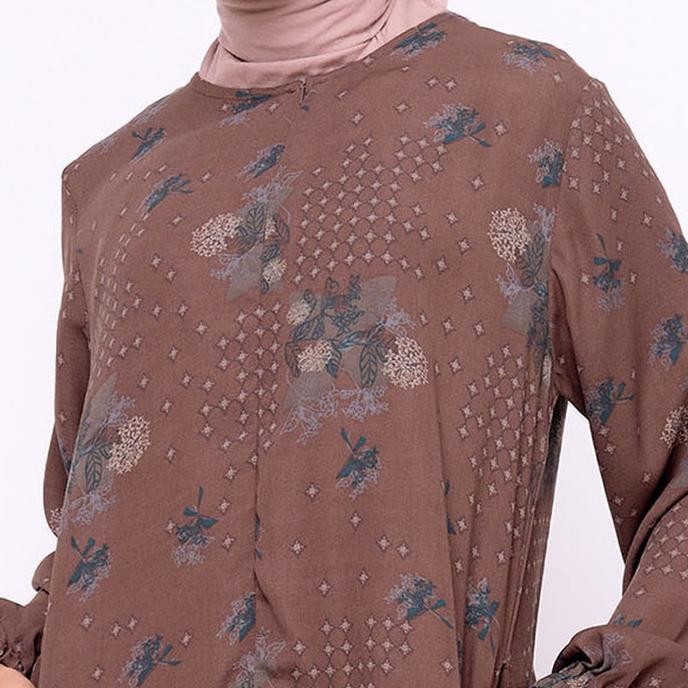 Zm Zaskia Mecca - Yola Maroon Tunik - Romansa Khatulistiwa Bunga Asoka