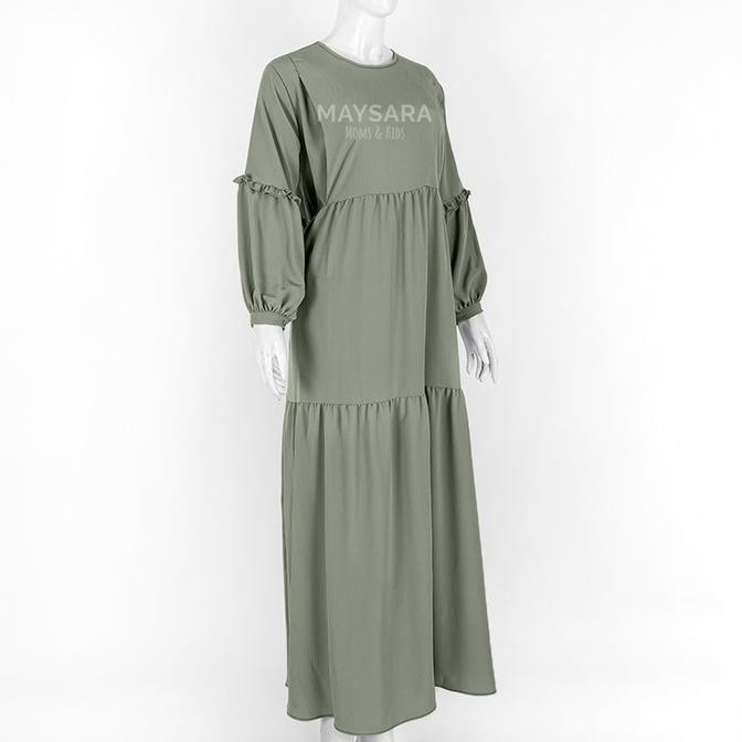 Gamis Dress Baju Menyusui Bukaan Samping Katun Cringkel Premium