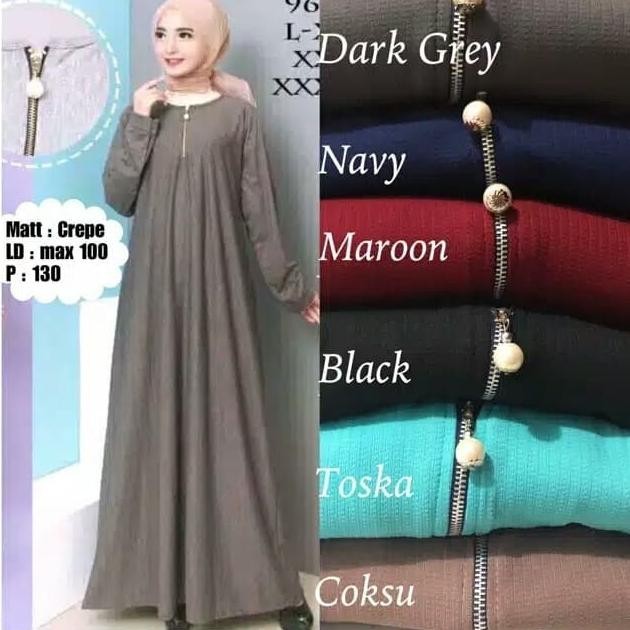 Gamis Polos Busui/Gamis Polos Crepe