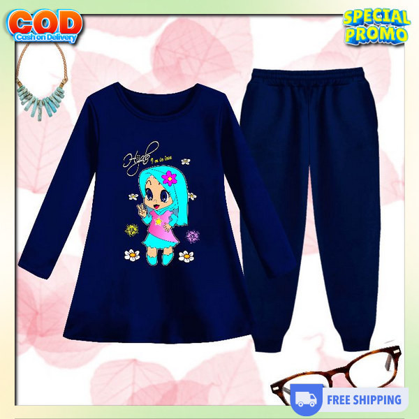 Setelan Anak Perempuan 2023 Terbaru 2 3 Tahun 1 Kekinian 5 6 12 Cewek Lucu 4 Stelann Bayi Baru Lahir