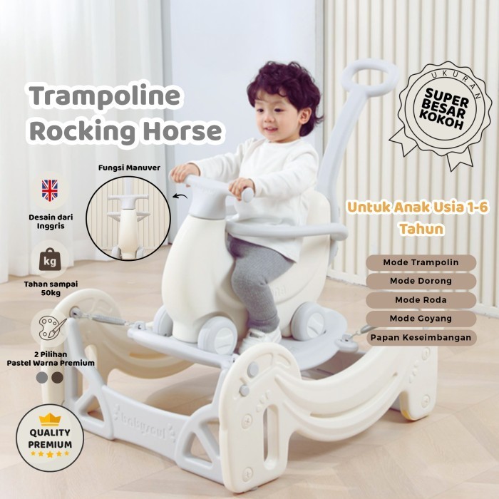 Parklon Trampolin Roing Horse Kuda Kudaan Anak Jungkat Jungkit