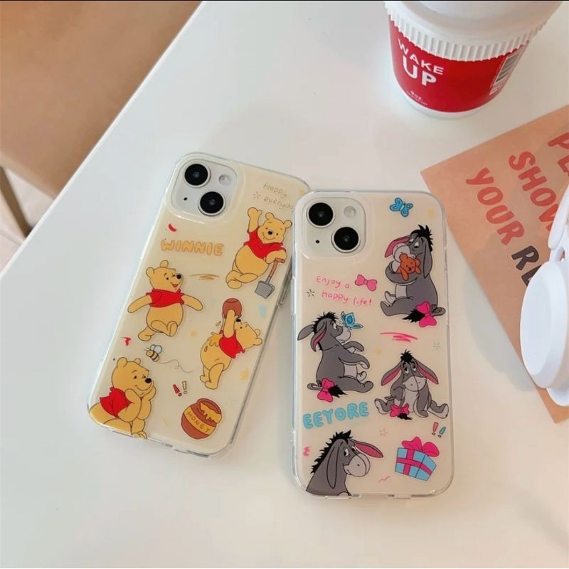 Pooh Eeyore Cute Case iPhone 11 12 13 14 15 Pro Max