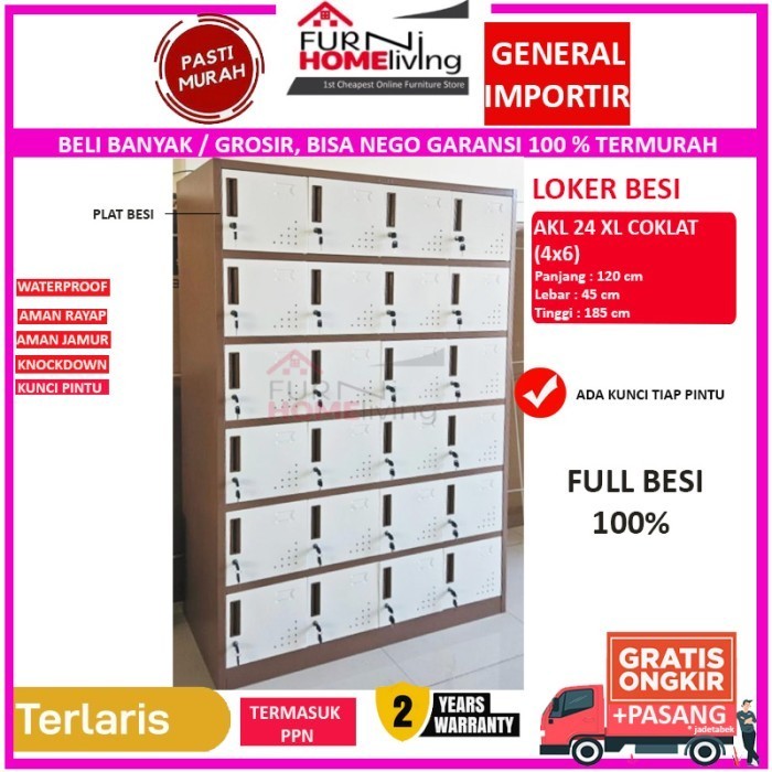 

Promo Lemari Loker Locker Cabinet 24 Pintu Full Besi Lk24