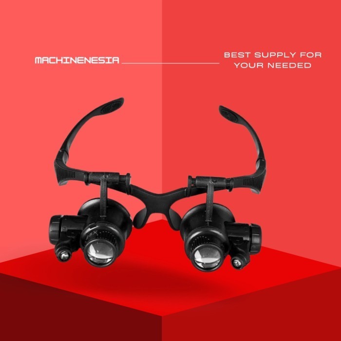 

Kaca Pembesar Model Kaca Mata Untuk Teknisi Service 25X Magnifier 2Led