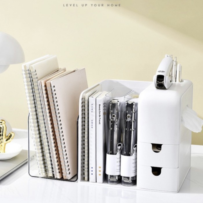 

Desk Organizer Rak Buku Meja Tempat Penyimpan Alat Tulis - Large
