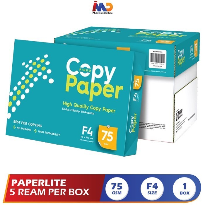 

Copy Paper Kertas Fotocopy 75 Gsm F4 - 1 Boks /5 Rim