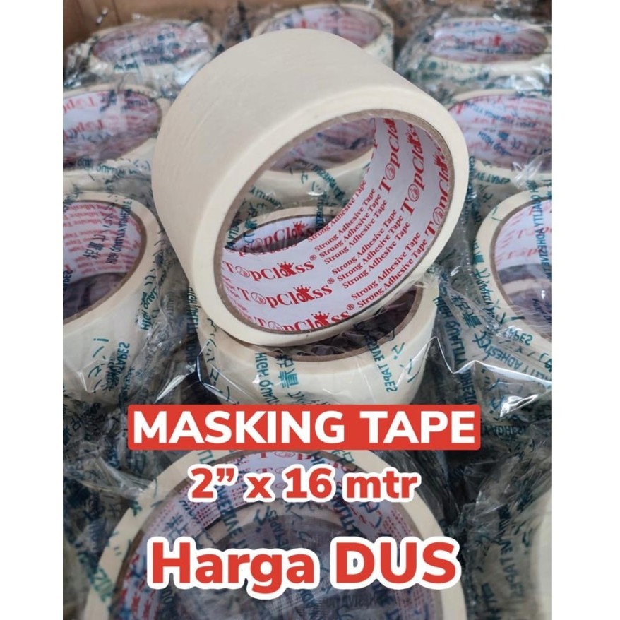 

Lakban Kertas / Masking Tape 2 " X 16 Meter Harga Dusan Murah !!