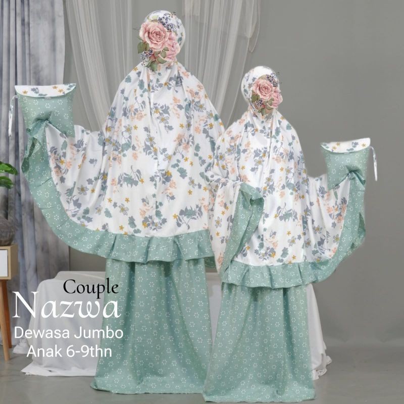 Mukena Couple Ibu dan Anak - Mukena Rayon - Mukena Pasangan - Mukena Ibu - Mukena Anak - Mukena Dewa