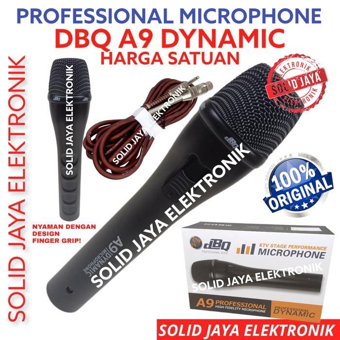 MIC MICROPHONE DBQ A9 DYNAMIC KABEL A 9 VOCAL KARAOKE ASLI ORIGINAL