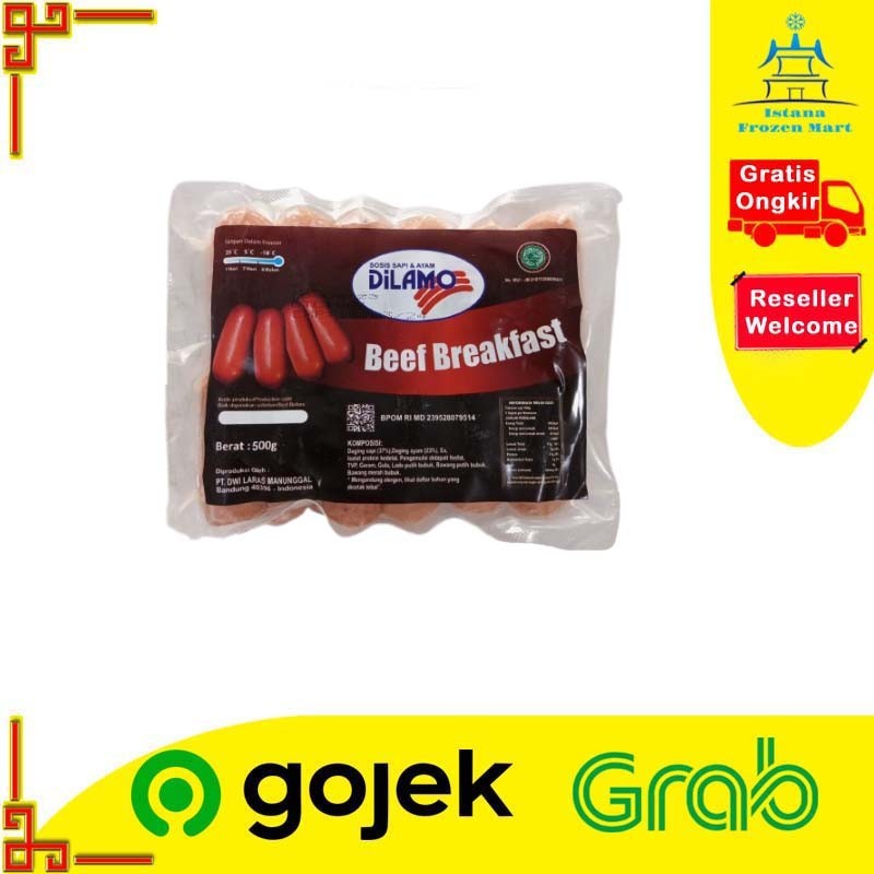 

Beef Breakfast Sausage DILAMO Sosis Sapi 500 GR