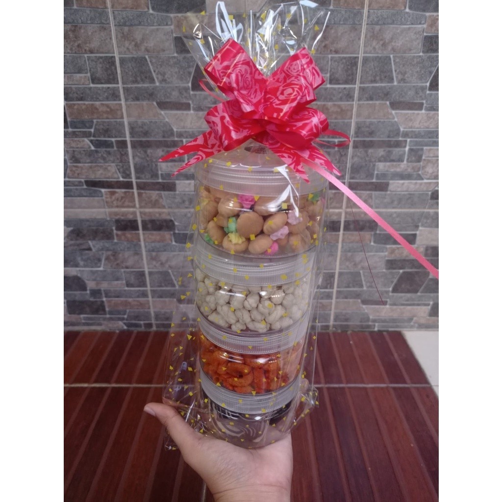 

MJS Hampers Kue Kering Lebaran/Ultah/Wisuda/Natal/Hari Raya Lainnya Hampers isi 4 Toples uk 300ml