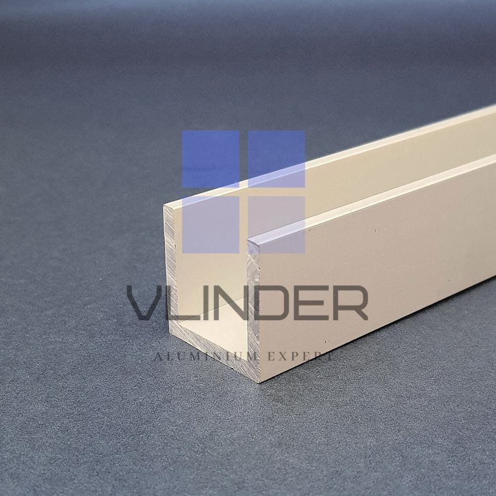 zhra- U Channel Aluminium UNP 25 mm x 25 mm x t. 3 mm - L. 1 m