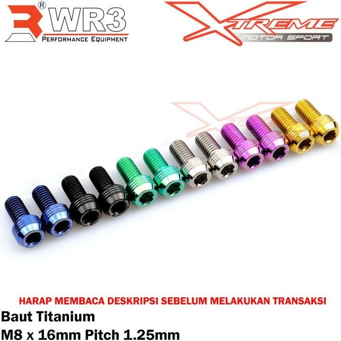 Baut Kaliper Titanium WR3 Untuk Breket Brembo Depan dan Belakang