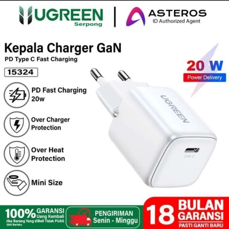 Ugreen GaN Charger 140W 100W 200W 65W 45W 35W 30W 20W Fast Charging - Charger Ugreen Original