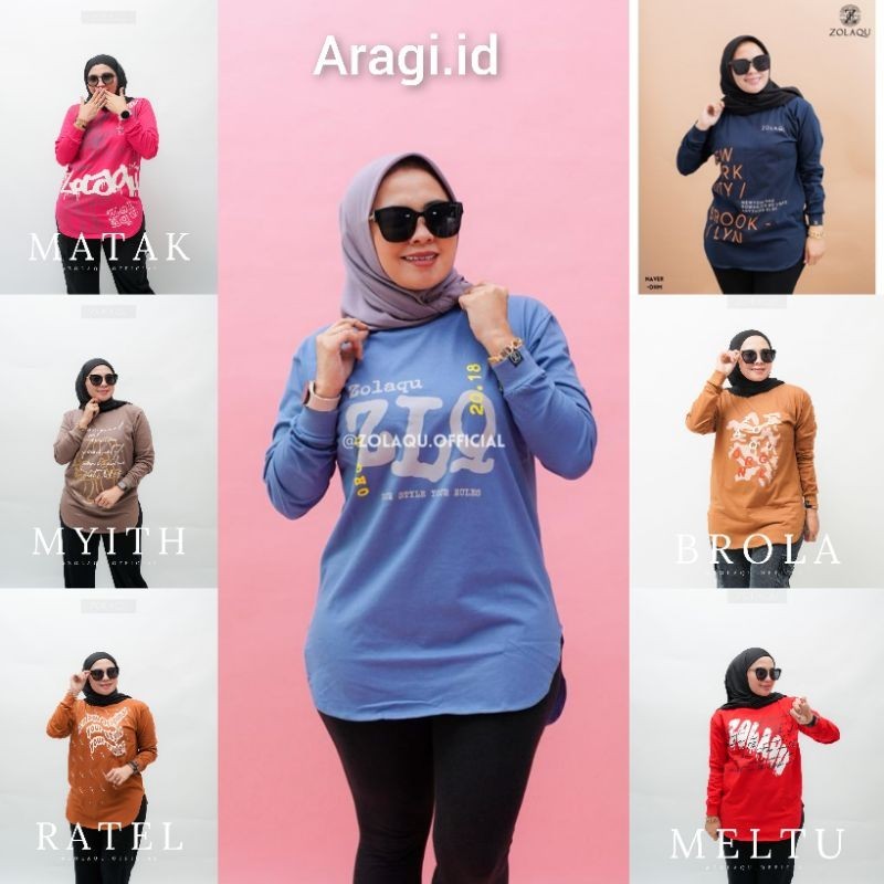 zolaqu original terbaru/zolaqu body panjang/kaos wanita lengan panjang/zolaqu blouse/zolaqu original
