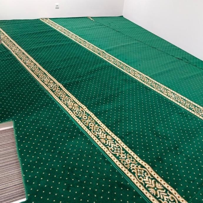 KARPET SAJADAH MASJID ALMIRA 120 cm X 600 cm Hijau ( 1 Roll ) BS86