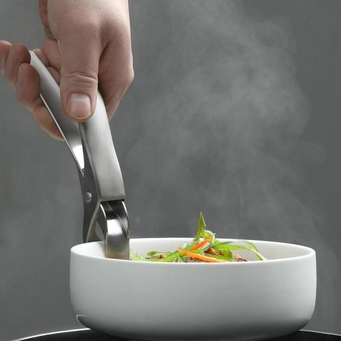 Xp87 Huohou Penjepit Panci Anti Panas Stainless Steel Penjepit Piring