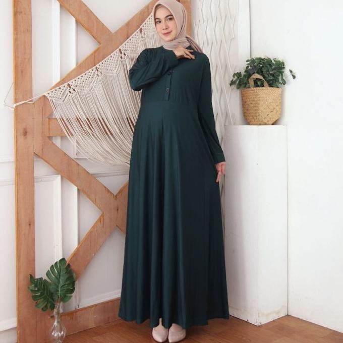 Baju Gamis Wanita Gamis Calvin Jeans Polos Busui 8375