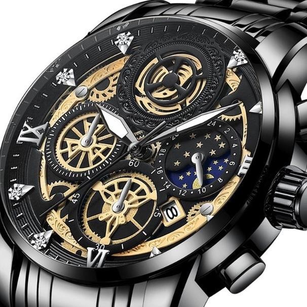 Big Sale Jam Tangan Pria Original Impor Fngeen Vava Voom Tahan Air Dengan Kronograf Aksesoris Asli