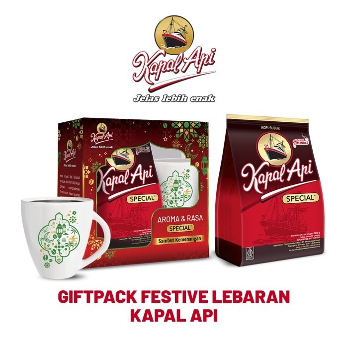 

Limited! Giftpack Festive Lebaran Kapal Api Special Merah 380 gr Mug Cantik New