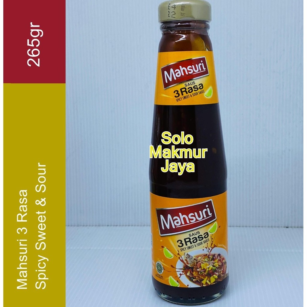 

Mahsuri Spicy Sweet Sour Sauce Saus 3 Rasa 265 gr Mahsuri Saus 3 Rasa 265g