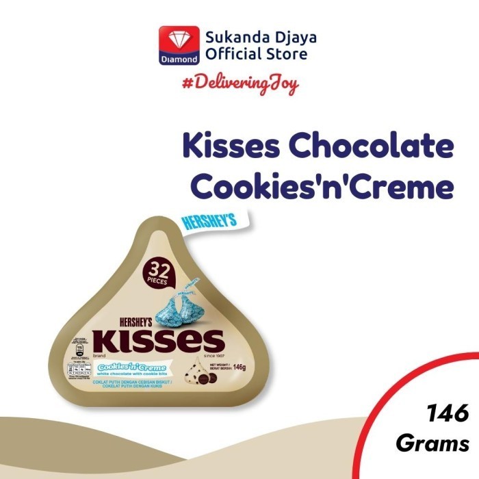 

Hershey Chocolate Kisses Cookies'N'Creme / Coklat Kukis Dan Krim 146 G