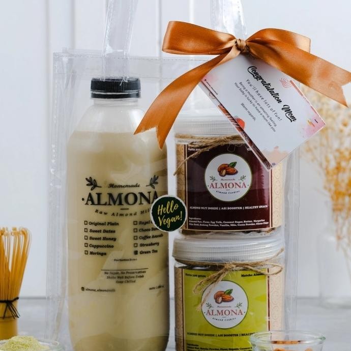 

Paket Hampers Susu Almond 1L & Cookies Almond/ Cemilan Sehat